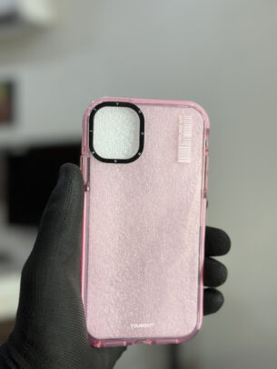 Minimalist Clear Rose Pink Shimmer Case iPhone 11 Back Cover