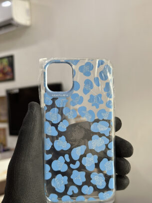 Trendy Clear Blue Cheetah Print Back Cover for iPhone 11