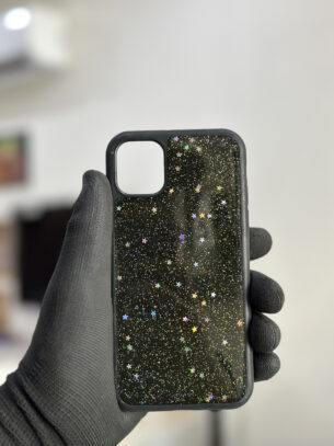Elegant Clear & Gold Textured Case for iPhone 11